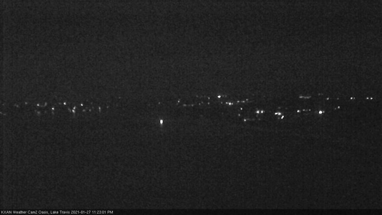 Lake Travis webcam, January 27, 2021 11:25 PM CT
