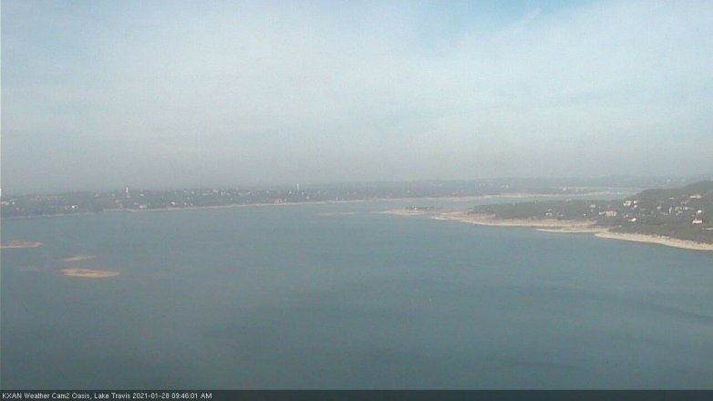 Lake Travis webcam, January 28, 2021 9:45 AM CT