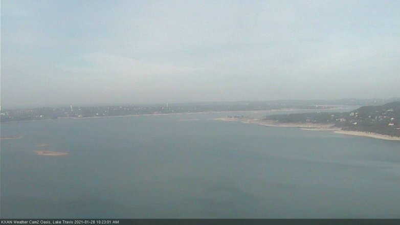 Lake Travis webcam, January 28, 2021 10:25 AM CT