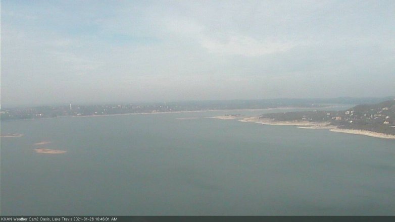 Lake Travis webcam, January 28, 2021 10:45 AM CT