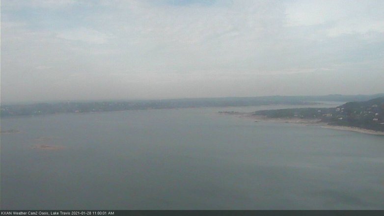 Lake Travis webcam, January 28, 2021 11:00 AM CT