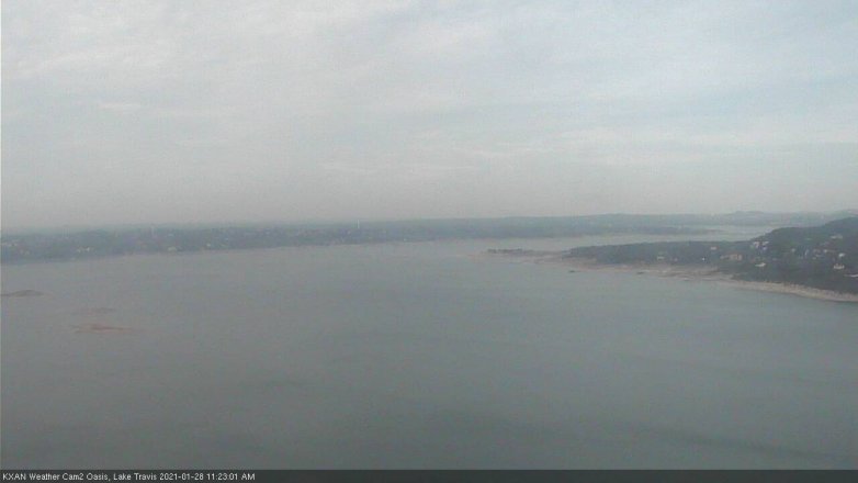 Lake Travis webcam, January 28, 2021 11:25 AM CT