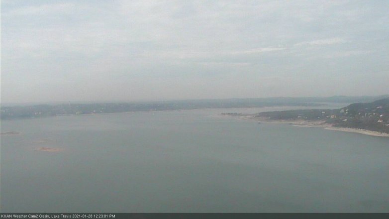Lake Travis webcam, January 28, 2021 12:25 PM CT