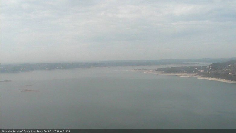 Lake Travis webcam, January 28, 2021 12:45 PM CT