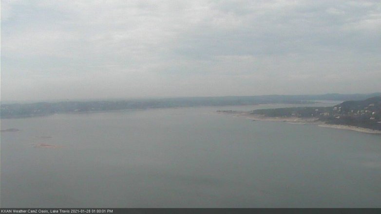 Lake Travis webcam, January 28, 2021 1:00 PM CT
