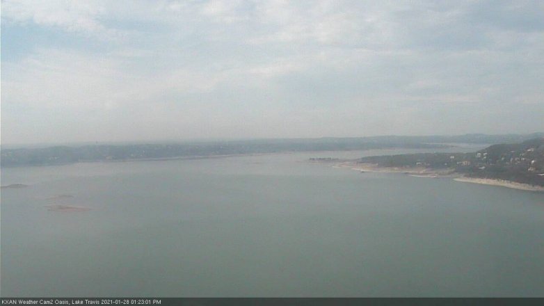 Lake Travis webcam, January 28, 2021 1:25 PM CT