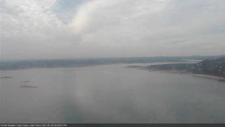 Lake Travis webcam, January 28, 2021 2:00 PM CT