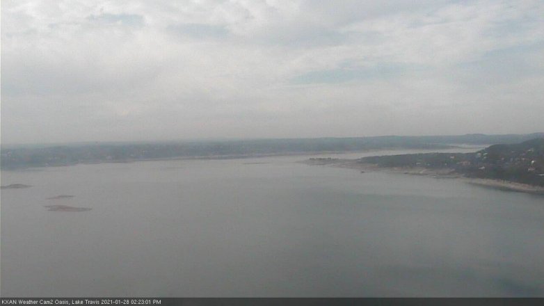 Lake Travis webcam, January 28, 2021 2:25 PM CT