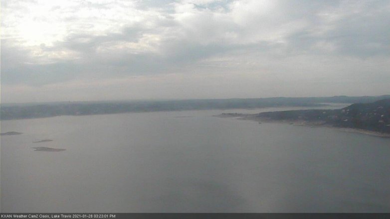 Lake Travis webcam, January 28, 2021 3:25 PM CT