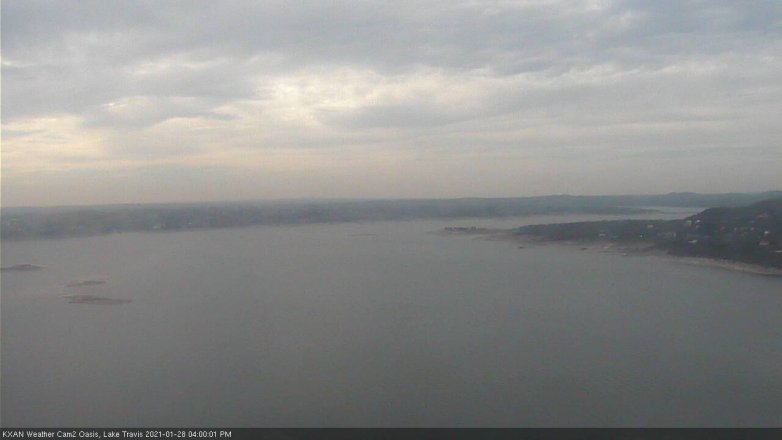 Lake Travis webcam, January 28, 2021 4:00 PM CT