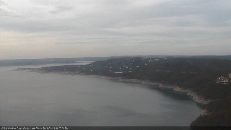 Lake Travis webcam, January 28, 2021 4:25 PM CT