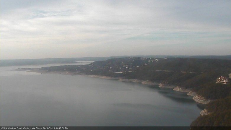 Lake Travis webcam, January 28, 2021 4:45 PM CT
