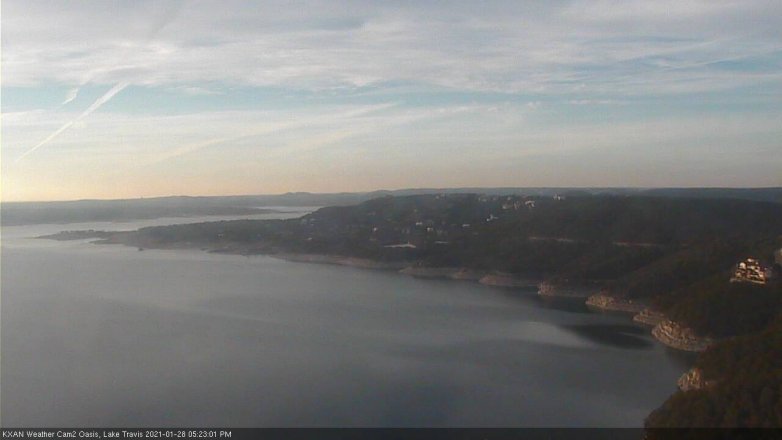 Lake Travis webcam, January 28, 2021 5:25 PM CT