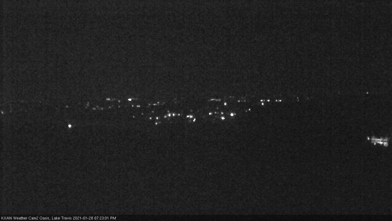 Lake Travis webcam, January 28, 2021 7:25 PM CT