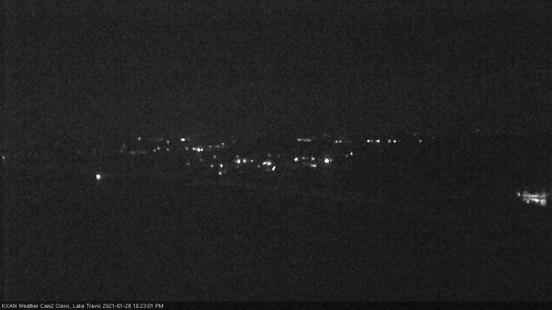 Lake Travis webcam, January 28, 2021 10:25 PM CT
