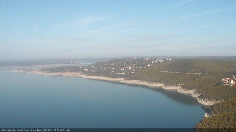 Lake Travis webcam, January 29, 2021 9:45 AM CT