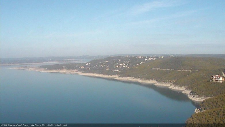 Lake Travis webcam, January 29, 2021 10:00 AM CT