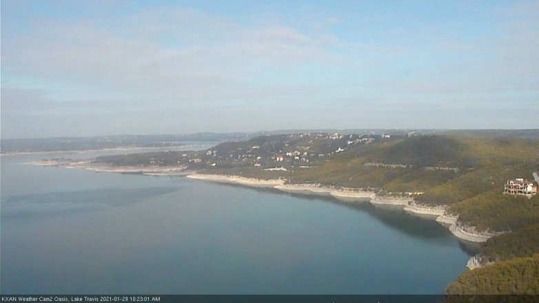 Lake Travis webcam, January 29, 2021 10:25 AM CT