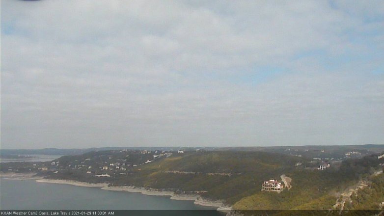 Lake Travis webcam, January 29, 2021 11:00 AM CT