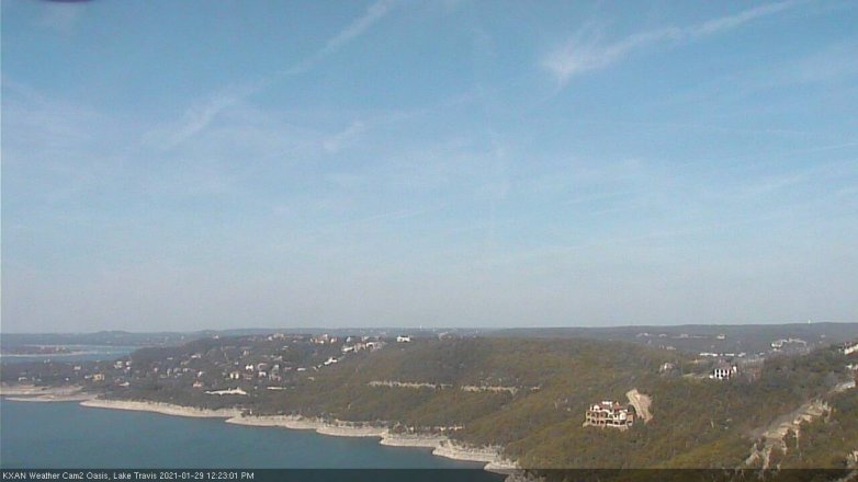 Lake Travis webcam, January 29, 2021 12:25 PM CT
