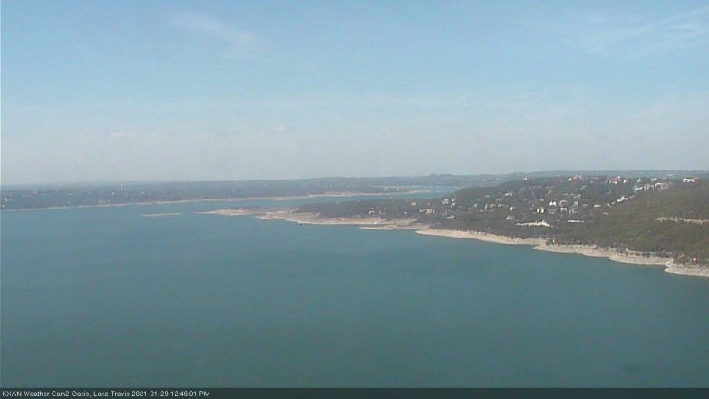 Lake Travis webcam, January 29, 2021 12:45 PM CT