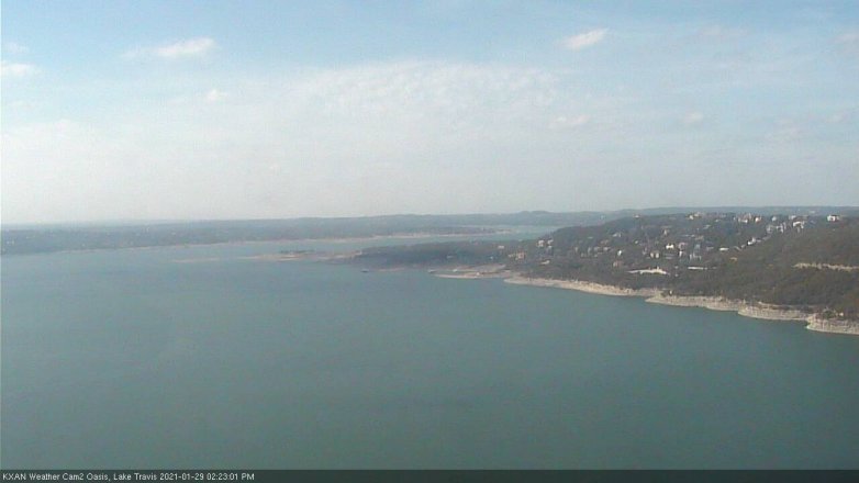 Lake Travis webcam, January 29, 2021 2:25 PM CT