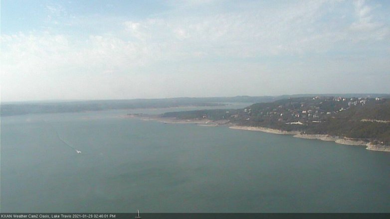 Lake Travis webcam, January 29, 2021 2:45 PM CT
