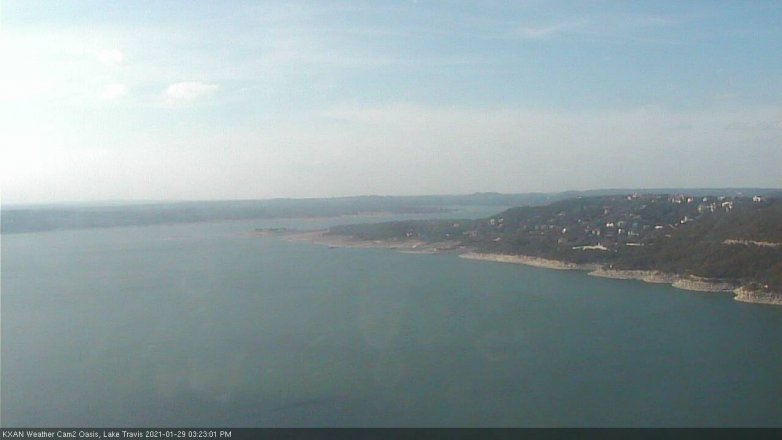 Lake Travis webcam, January 29, 2021 3:25 PM CT