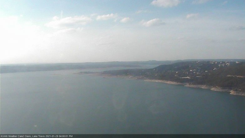 Lake Travis webcam, January 29, 2021 4:00 PM CT