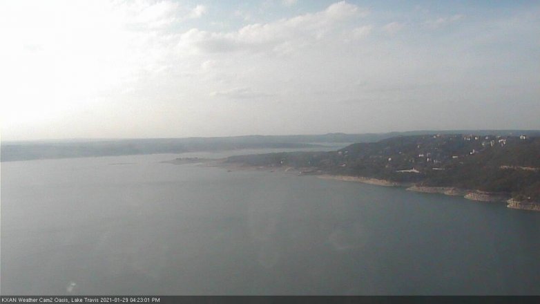 Lake Travis webcam, January 29, 2021 4:25 PM CT