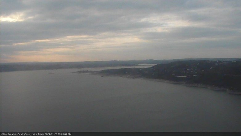 Lake Travis webcam, January 29, 2021 5:25 PM CT
