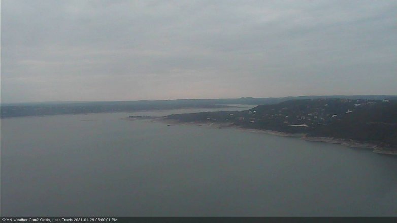 Lake Travis webcam, January 29, 2021 6:00 PM CT