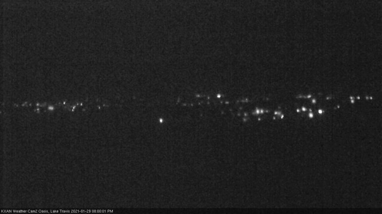 Lake Travis webcam, January 29, 2021 8:00 PM CT