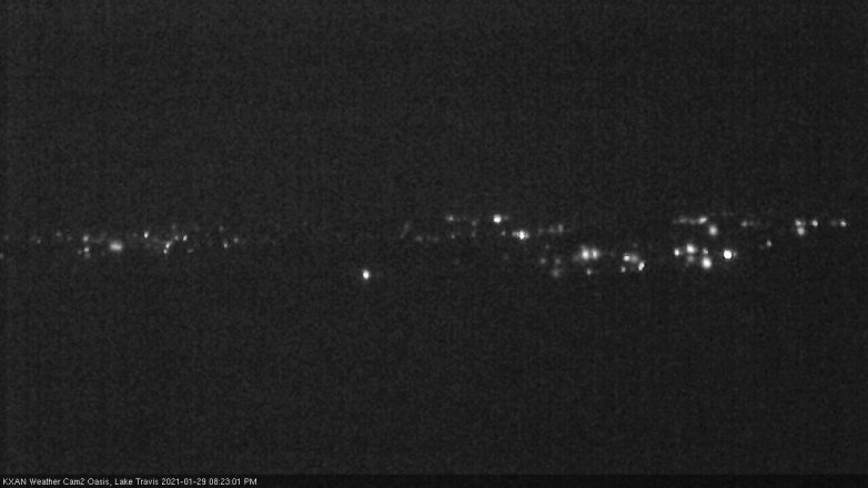 Lake Travis webcam, January 29, 2021 8:25 PM CT