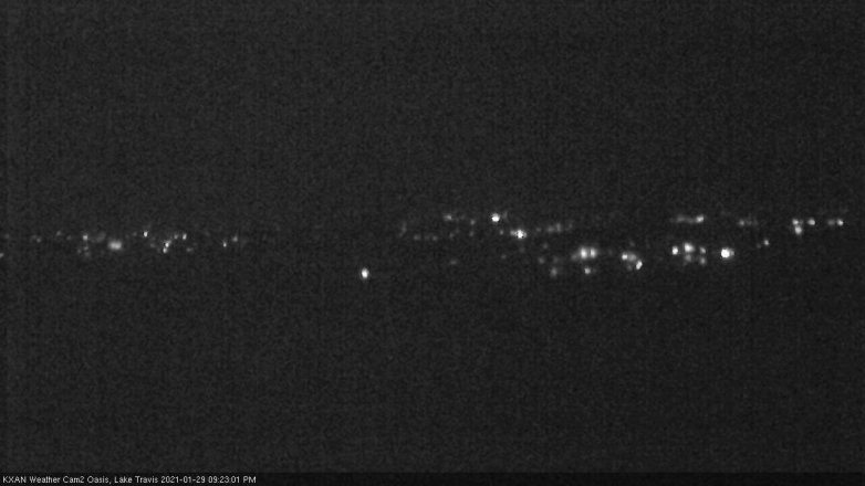 Lake Travis webcam, January 29, 2021 9:25 PM CT