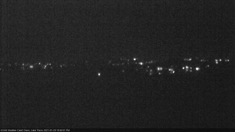 Lake Travis webcam, January 29, 2021 10:00 PM CT