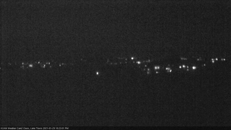 Lake Travis webcam, January 29, 2021 10:25 PM CT
