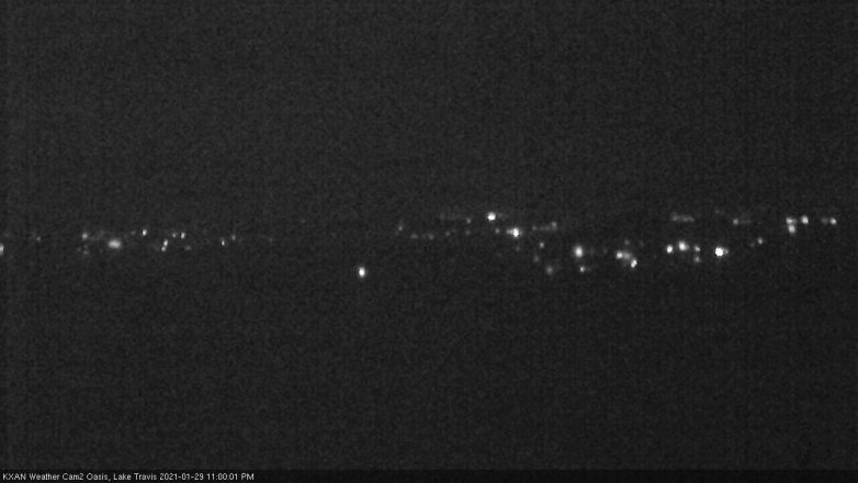 Lake Travis webcam, January 29, 2021 11:00 PM CT