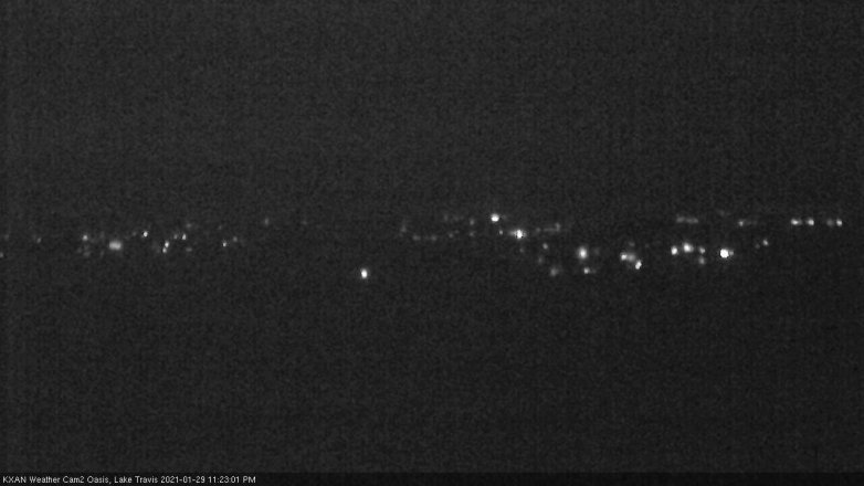 Lake Travis webcam, January 29, 2021 11:25 PM CT
