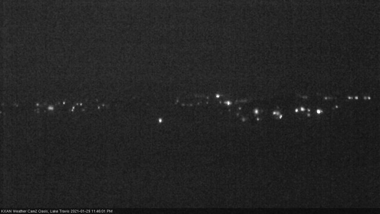 Lake Travis webcam, January 29, 2021 11:45 PM CT