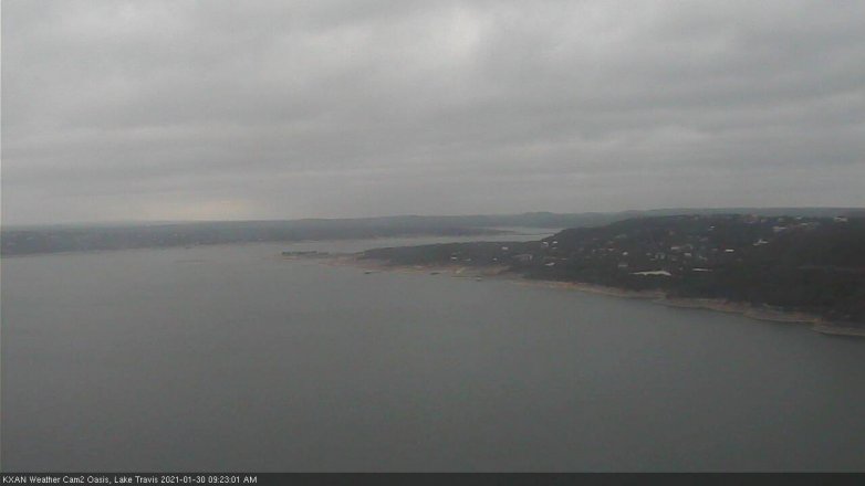 Lake Travis webcam, January 30, 2021 9:25 AM CT