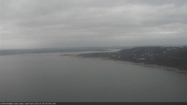 Lake Travis webcam, January 30, 2021 10:25 AM CT