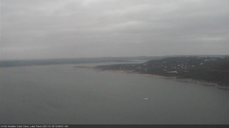 Lake Travis webcam, January 30, 2021 10:45 AM CT