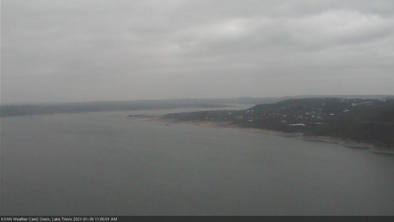 Lake Travis webcam, January 30, 2021 11:00 AM CT