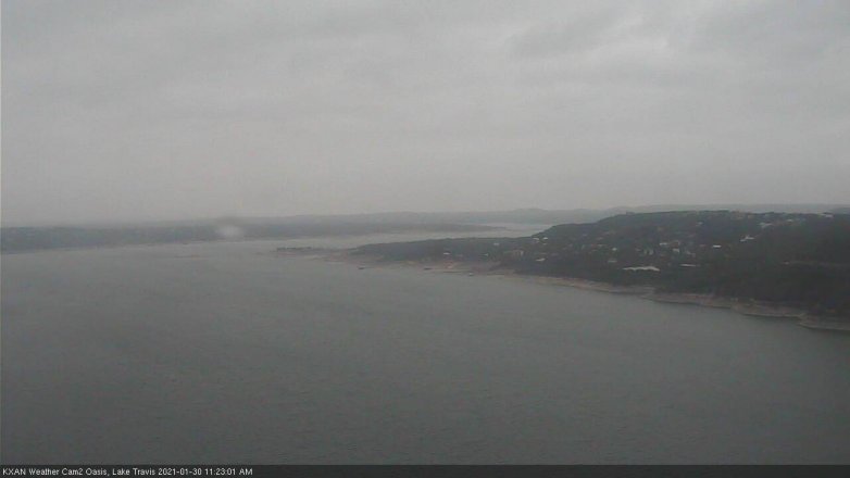 Lake Travis webcam, January 30, 2021 11:25 AM CT