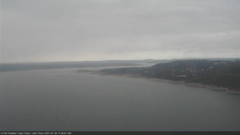 Lake Travis webcam, January 30, 2021 11:45 AM CT
