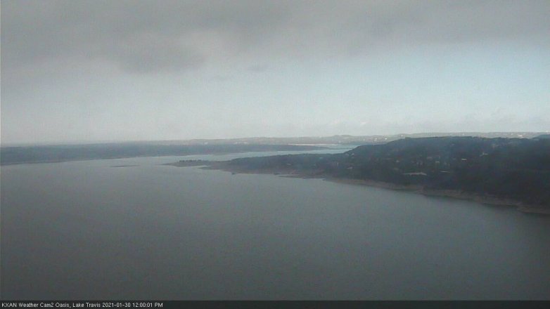 Lake Travis webcam, January 30, 2021 12:00 PM CT