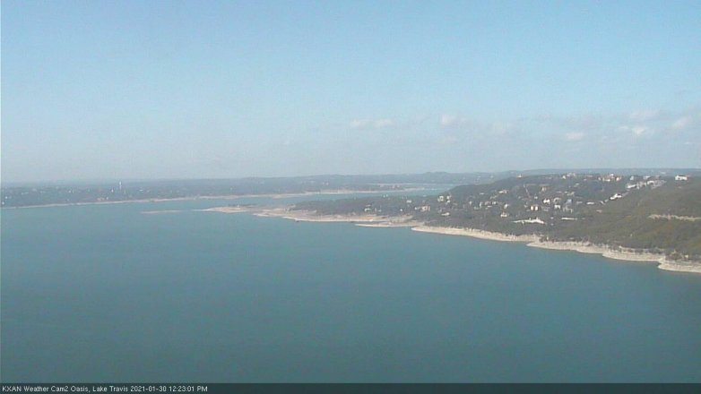 Lake Travis webcam, January 30, 2021 12:25 PM CT