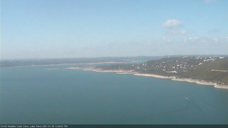 Lake Travis webcam, January 30, 2021 12:45 PM CT