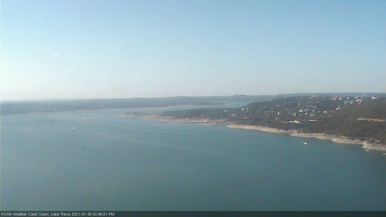 Lake Travis webcam, January 30, 2021 2:45 PM CT